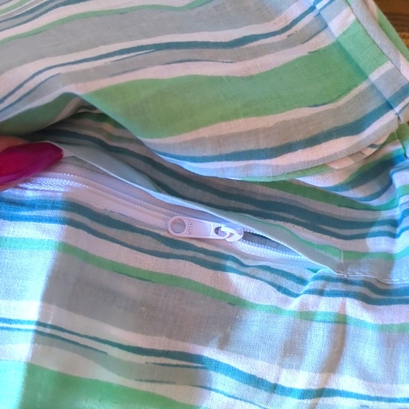 Euro Sham with Zipper. Blue and Green, Square. NWT - Picture 6 of 7